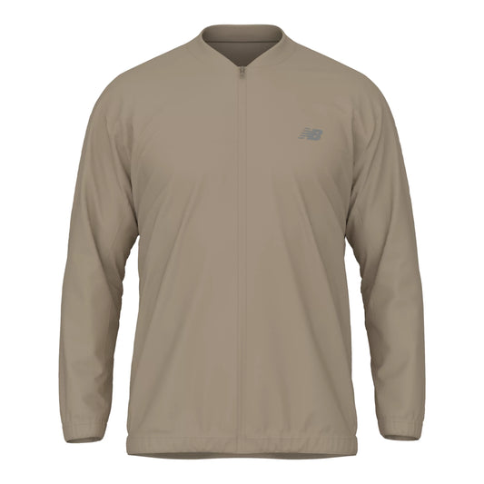 New Balance Men's Team Stretch Bomber Jacket Stoneware (Front)