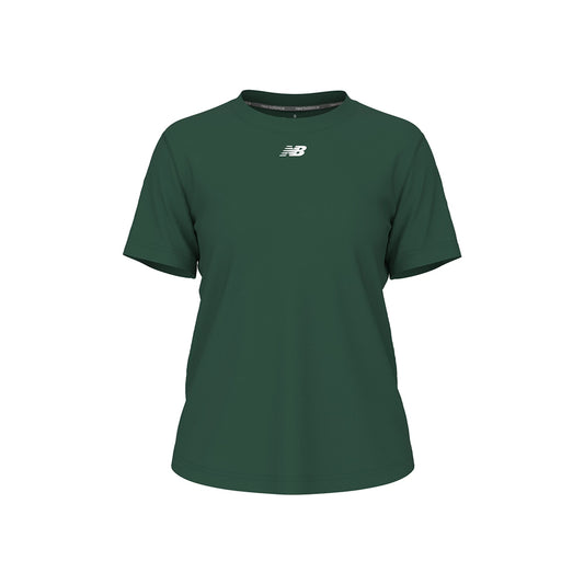 New Balance Women's Activate Tech T Shirt Team Dark Green (Front)