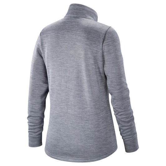 New Balance Women's Thermal Half Zip Heather Grey (Back)