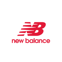 New Balance logo in all red color
