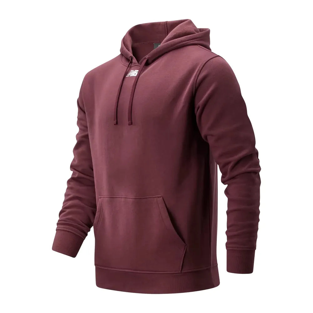New Balance Men's Fleece Hoodie Team Maroon (Front)