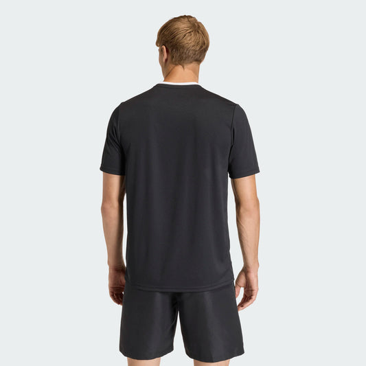 adidas Men's Entrada 26 Polyester Tee Black White back