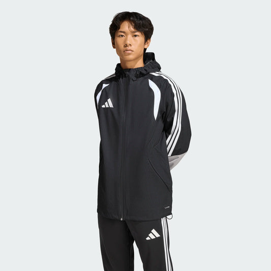 adidas Men's Tiro 26 Rain Jacket Black Ltonix White 1