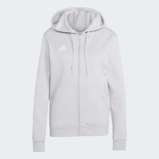 adidas Women's Entrada 26 Full Zip Hoodie Team Light Grey