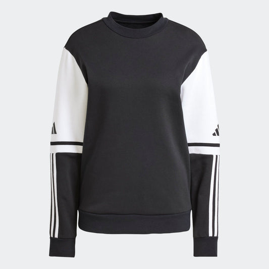 adidas Women's Squadra 25 Sweat Crew Black and White