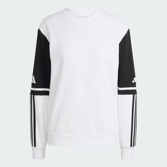 adidas Women's Squadra 25 Sweat Crew White and Black