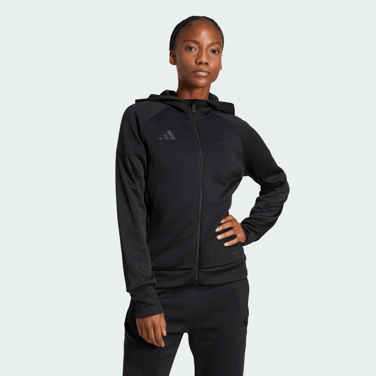 adidas Women's Tiro 25 TRAVELWEAR Hoody Black front 2