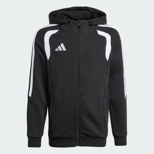 adidas Youth Tiro 26 League Sweat Full Zip Hood Black White