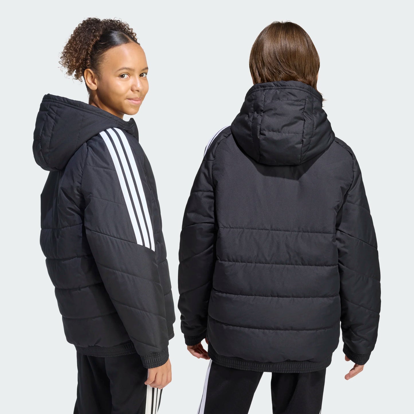 adidas Youth Tiro 26 Winter Jacket Black White 3