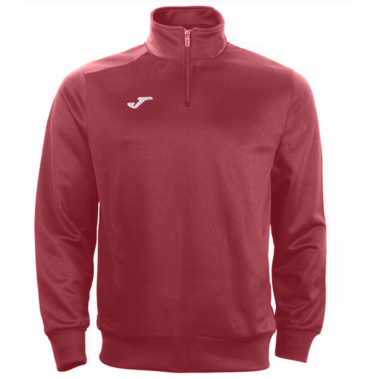 Joma Faroun 1/2 Zip Top-Burgundy/White