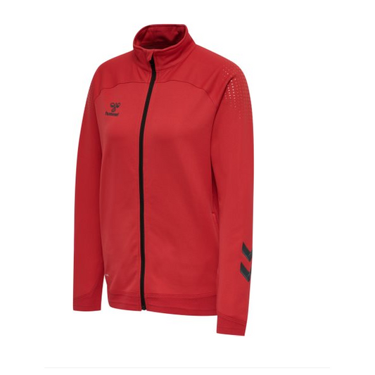 Hummel WOMEN'S hmILEAD Poly Zip Jacket-Red