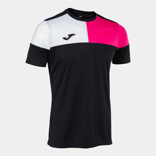 Joma YOUTH Crew V Jersey Black Rasberry Fluor (Front)