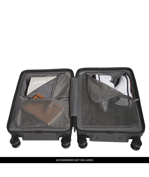 adidas Three-Stripe Spinner Carry-On Wheel Bag-Black