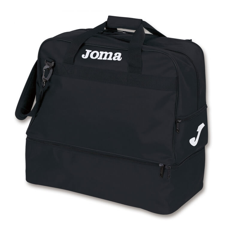 Joma Training III X-Large Duffel Bag Black-White (Lateral - Front)