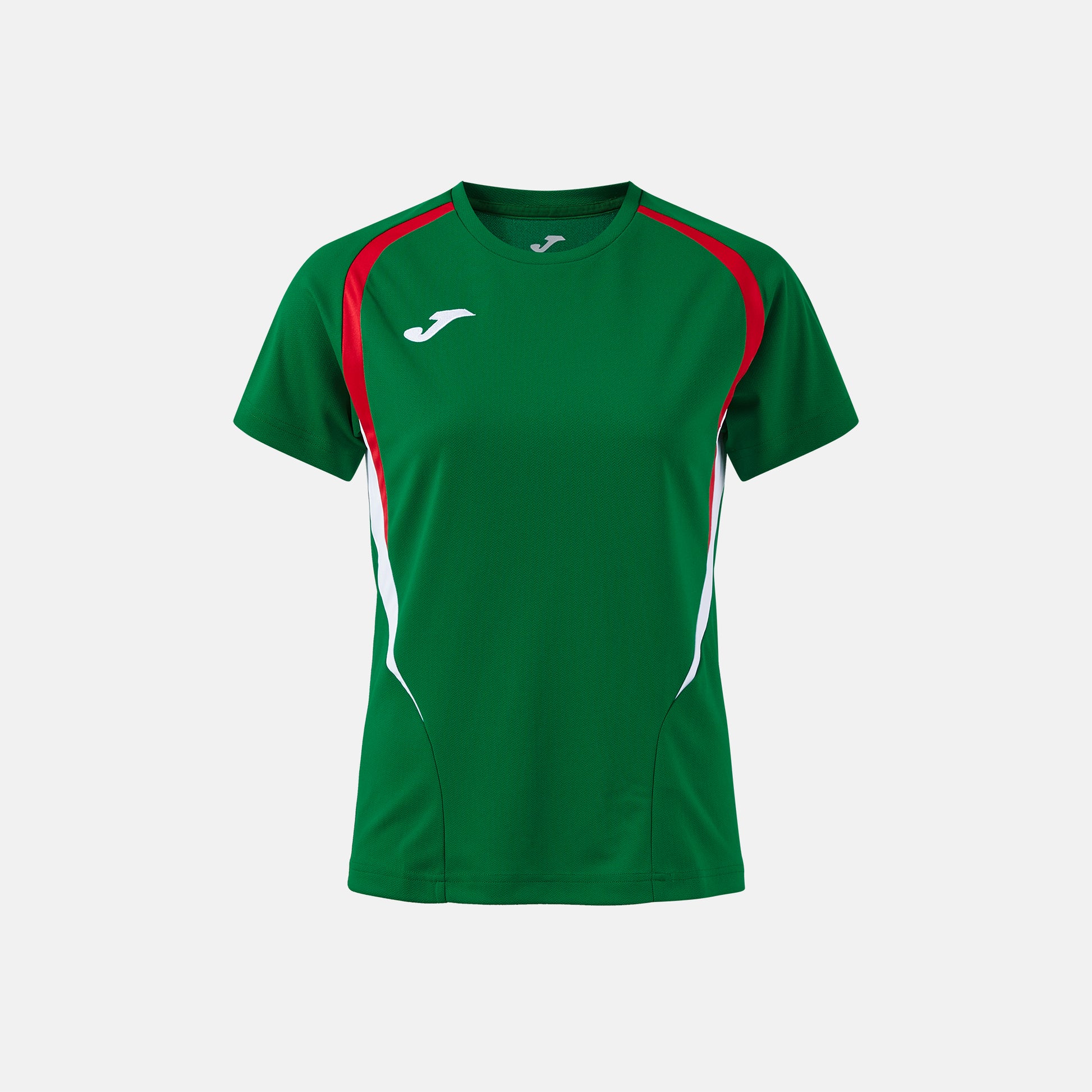 Joma Women Championship 20 T-Shirt Green Medium/Red/White front