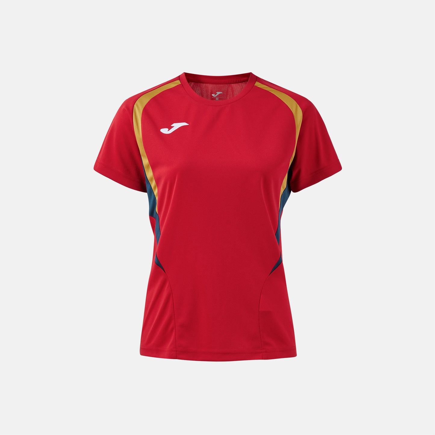 Joma Women Championship 20 T-Shirt Red/Gold/Dark Navy front