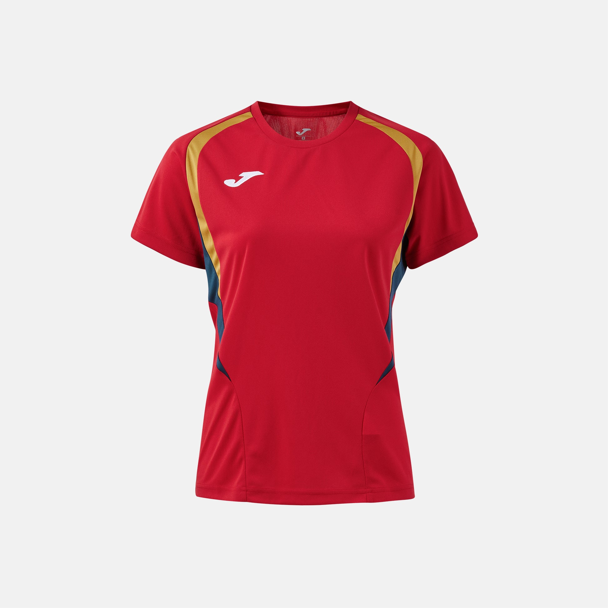 Joma Women Championship 20 T-Shirt Red/Gold/Dark Navy front