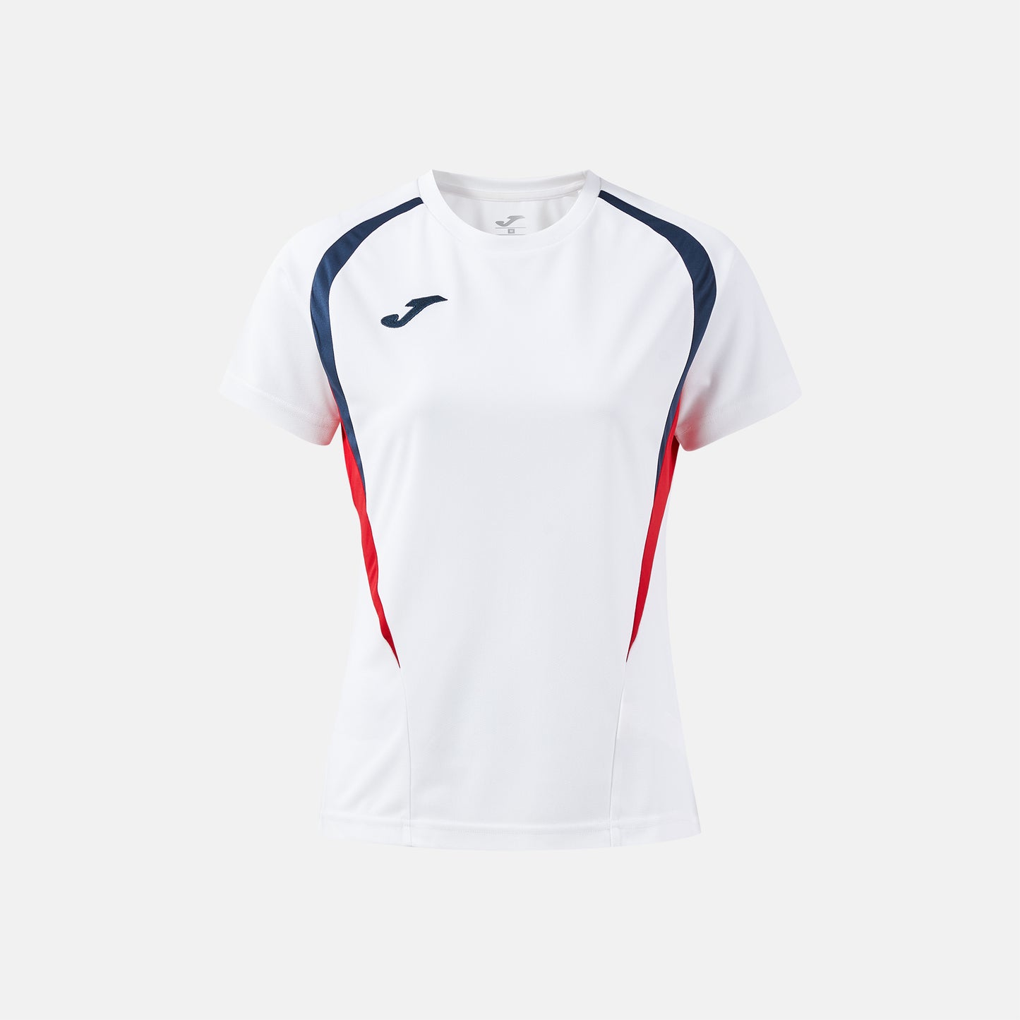 Joma Women Championship 20 T-Shirt White/Dark Navy/Red front