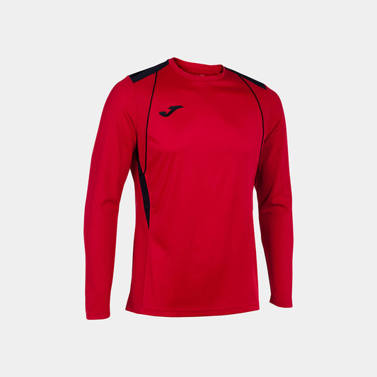 Joma YOUTH Championship VII LS Jersey Red Black (Front)