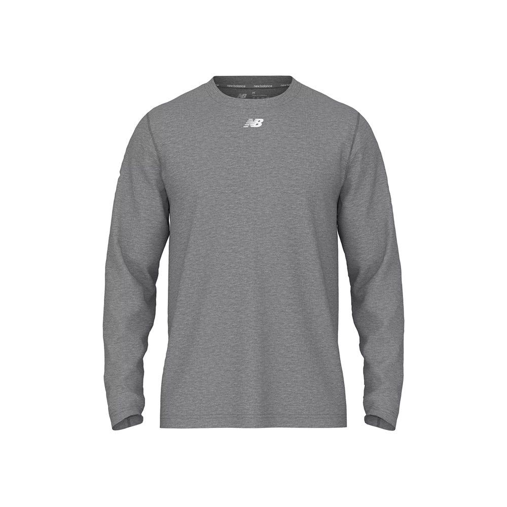 New Balance Men's Activate Long Sleeve Tech T-Shirt Heather Grey (Front)