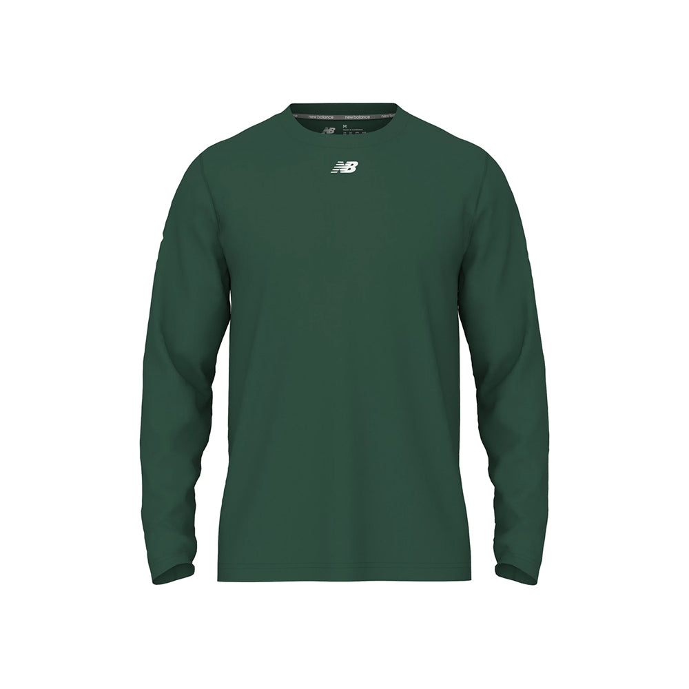 New Balance Men's Activate Long Sleeve Tech T-Shirt Team Dark Green (Front)