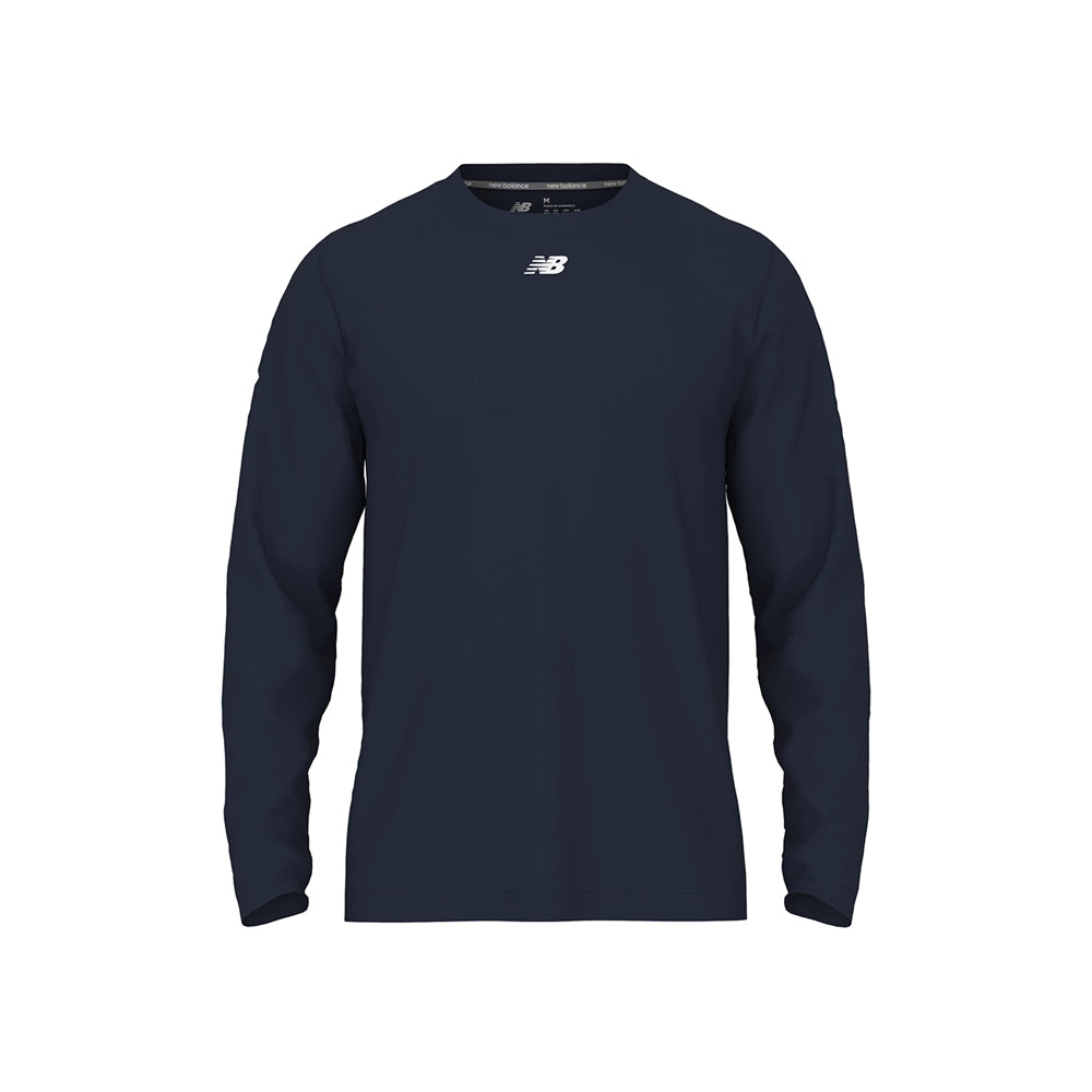 New Balance Men's Activate Long Sleeve Tech T-Shirt Team Navy (Front)