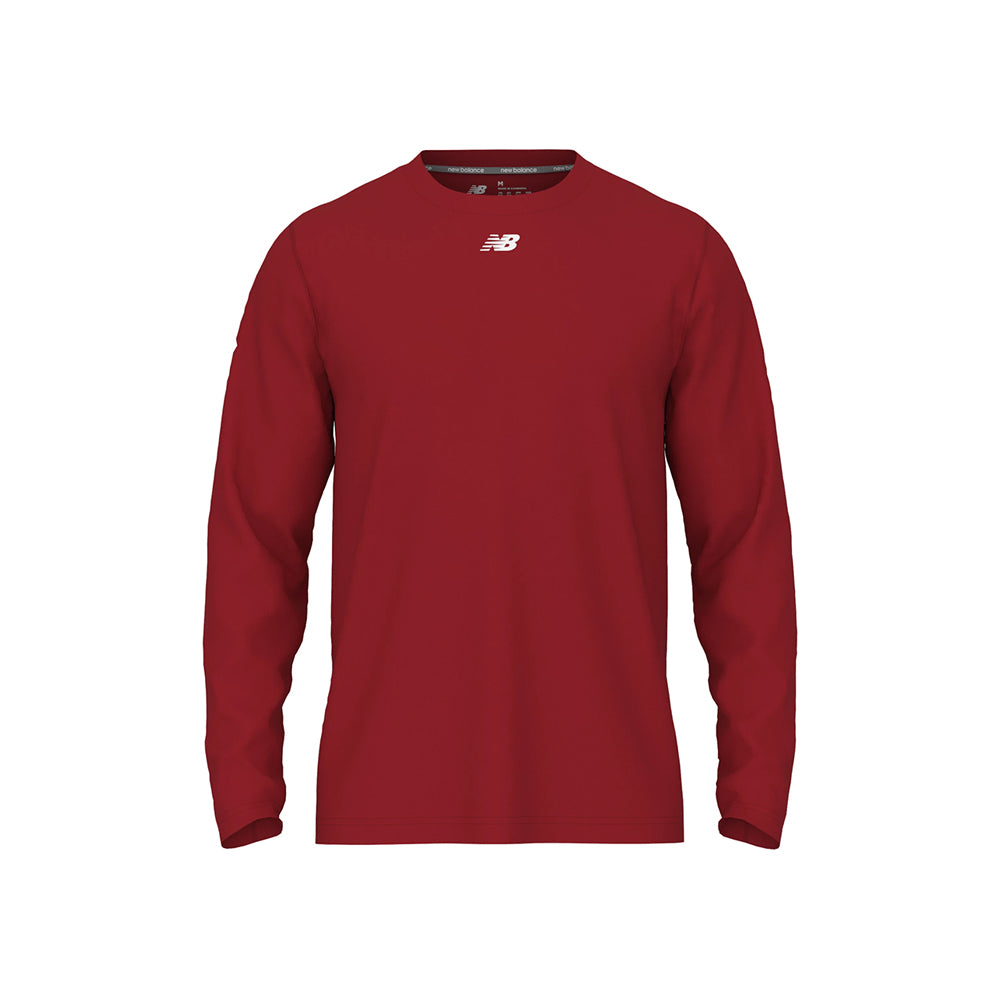 New Balance Men's Activate Long Sleeve Tech T-Shirt Team Red (Front)