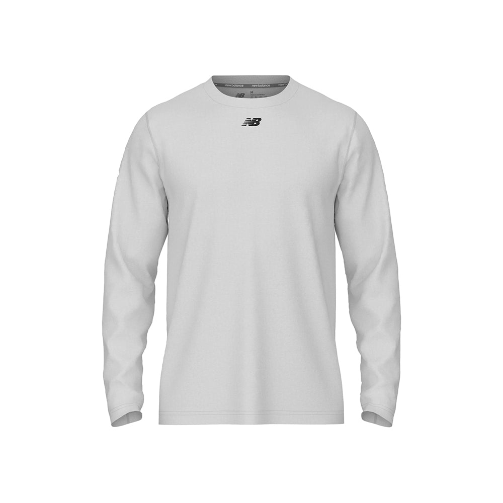 New Balance Men's Activate Long Sleeve Tech T-Shirt White (Front)