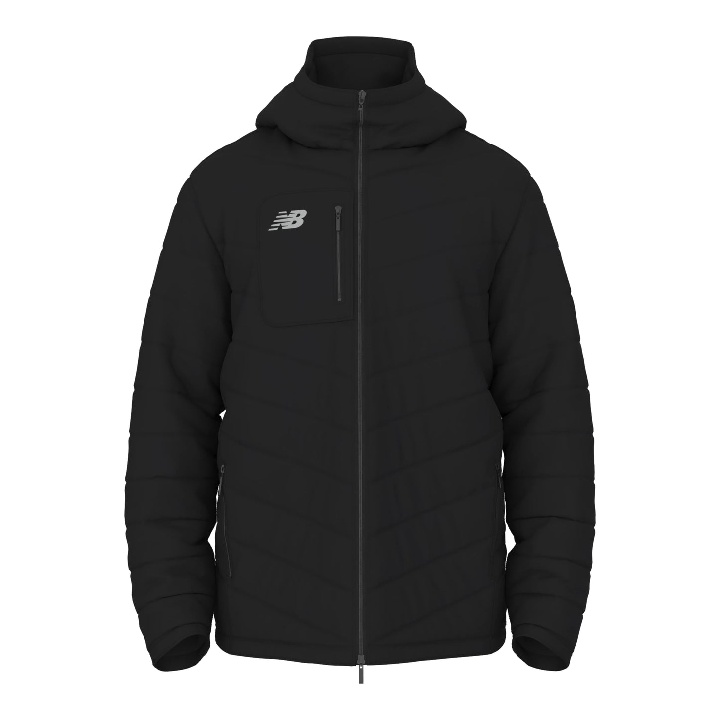 New Balance Men's Stratum Puffer Jacket Black (Front)