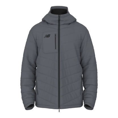 New Balance Men's Stratum Puffer Jacket Gunmetal (Front)