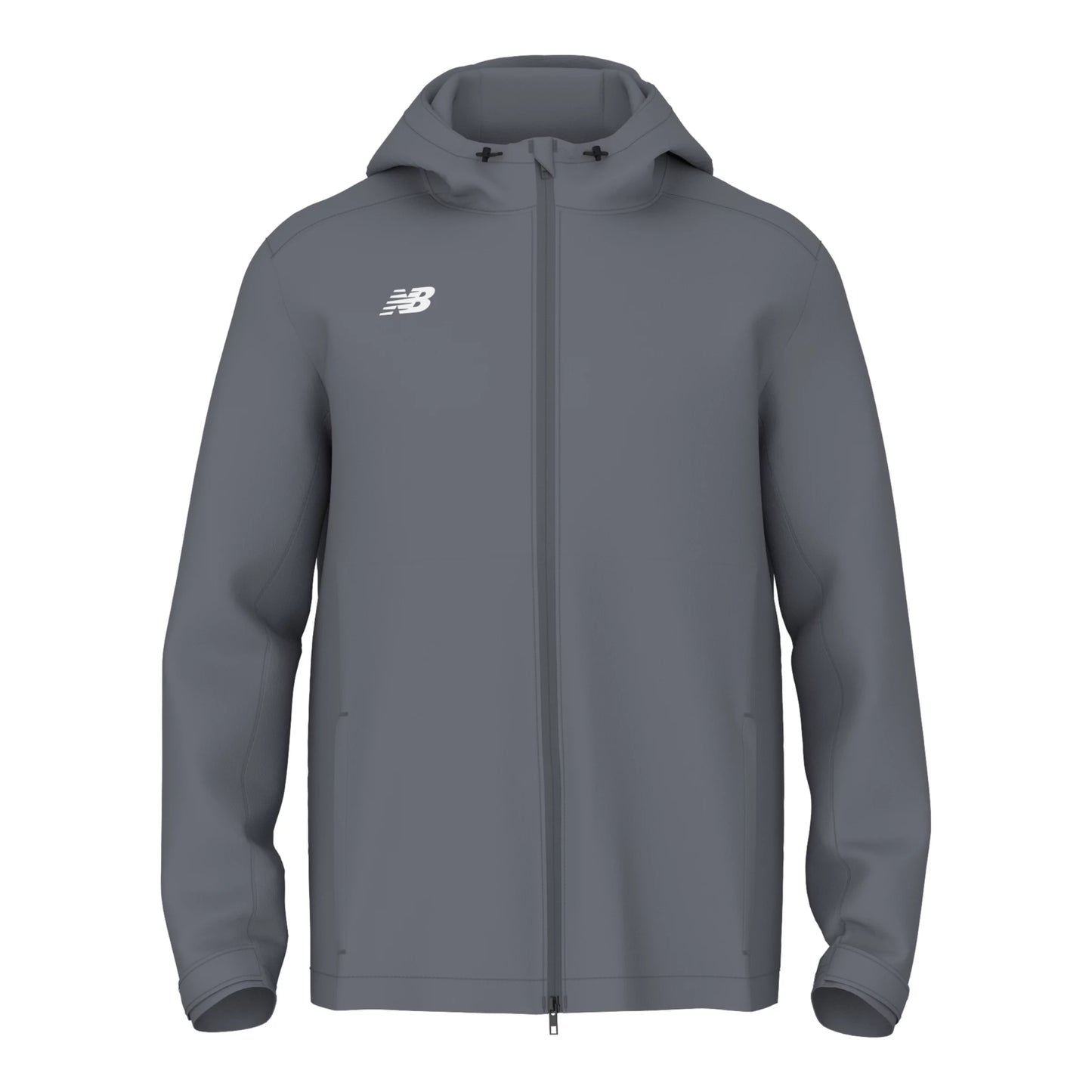New Balance Men's Stratum Rain Jacket Gunmetal (Front)