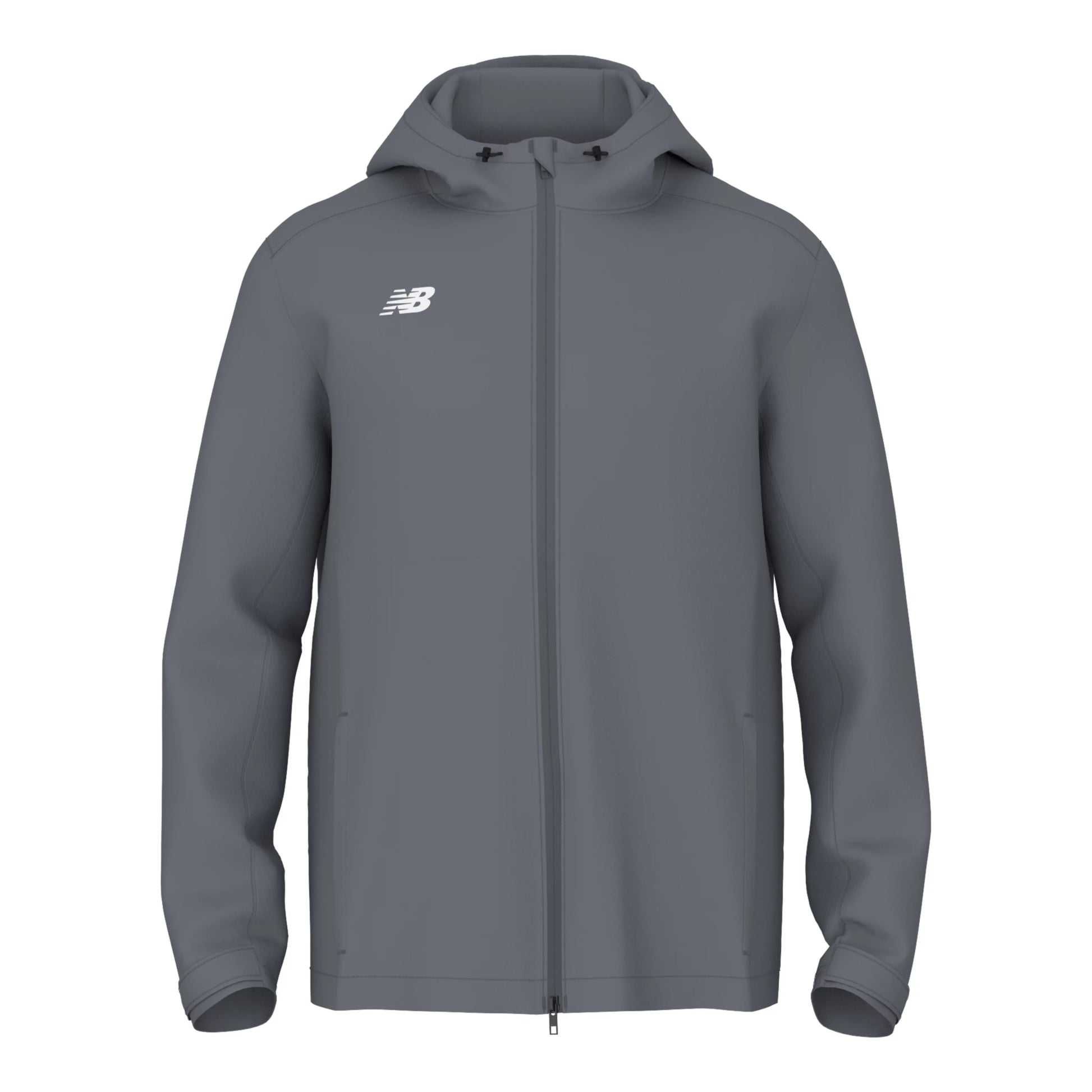 New Balance Men's Stratum Rain Jacket Gunmetal (Front)