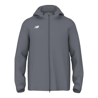 New Balance Men's Stratum Rain Jacket Gunmetal (Front)