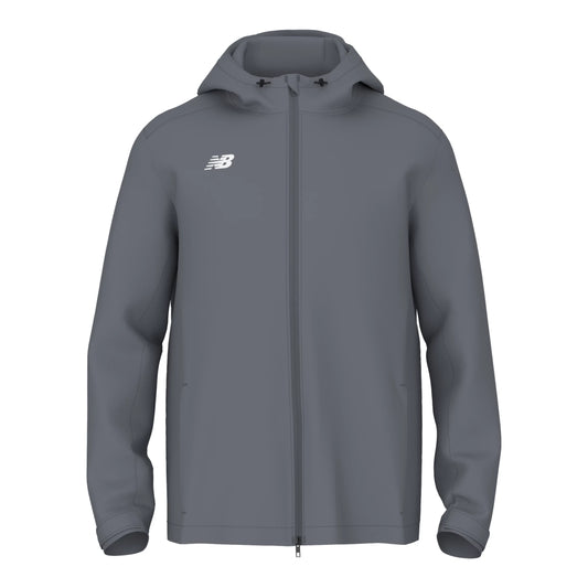 New Balance Men's Stratum Rain Jacket Gunmetal (Front)