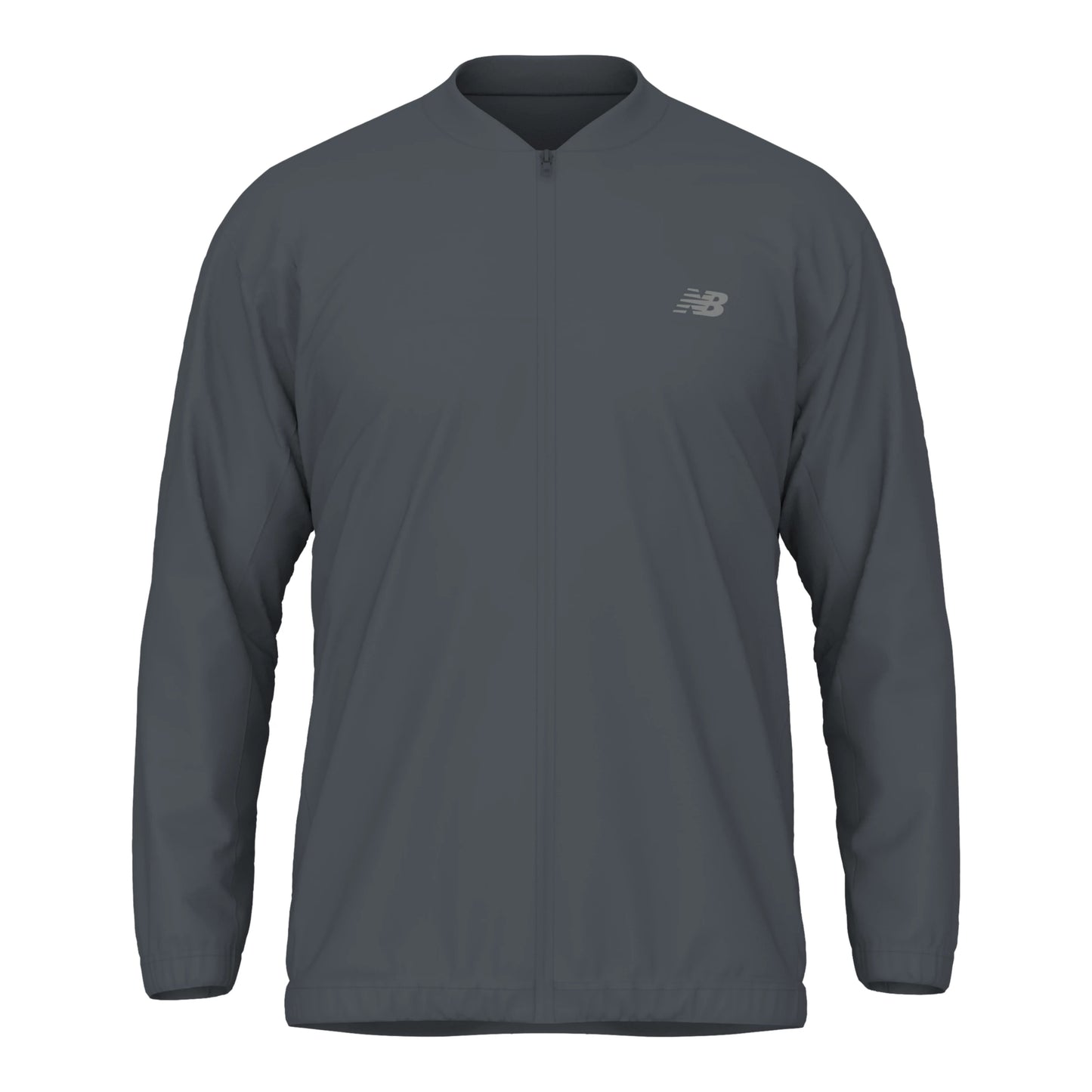 New Balance Men's Team Stretch Bomber Jacket Graphite (Front)