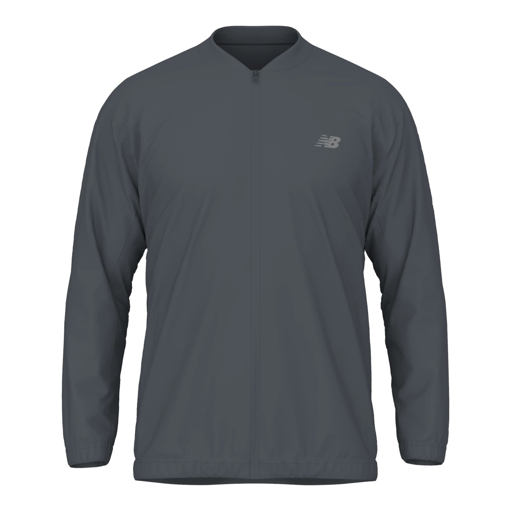 New Balance Men's Team Stretch Bomber Jacket Graphite (Front)
