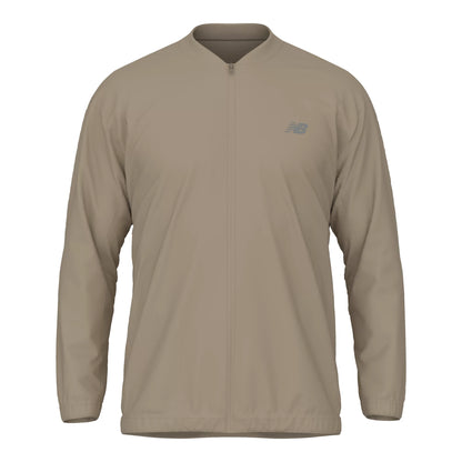 New Balance Men's Team Stretch Bomber Jacket Stoneware (Front)
