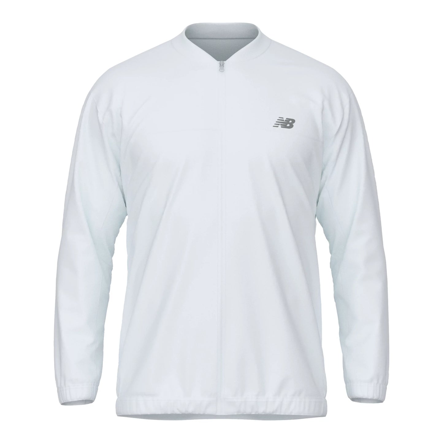 New Balance Men's Team Stretch Bomber Jacket White (Front)