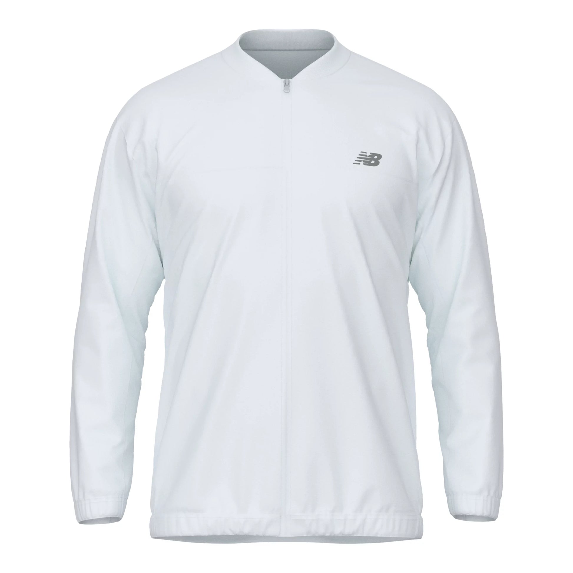 New Balance Men's Team Stretch Bomber Jacket White (Front)