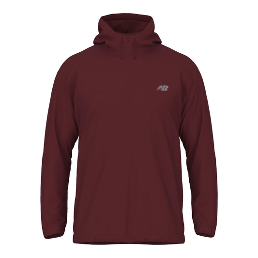 New Balance Men's Team Woven Full Zip Jacket Mercury Red (Front)