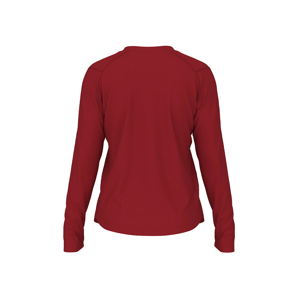 New Balance Women's Activate Long Sleeve Tech T Shirt Team Red (Back)