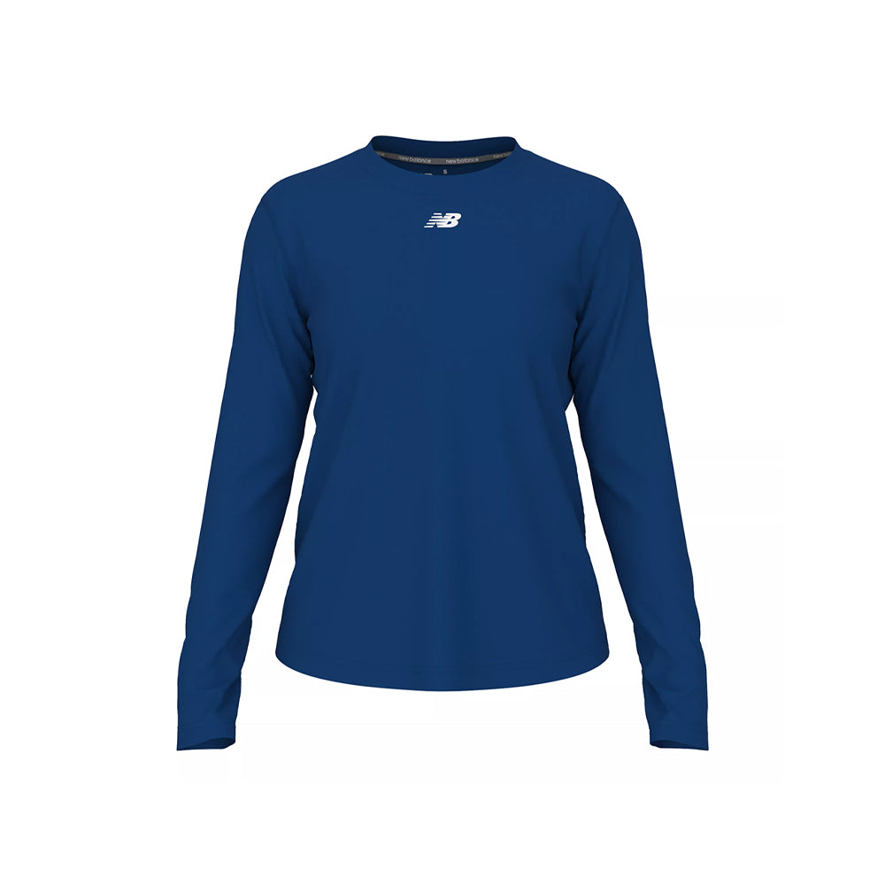 New Balance Women's Activate Long Sleeve Tech T Shirt Team Royal (Front)