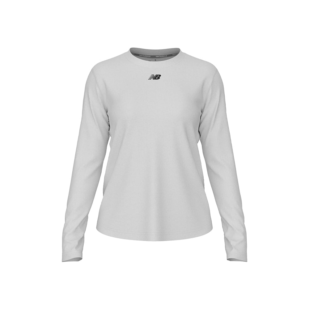 New Balance Women's Activate Long Sleeve Tech T Shirt White (Front)