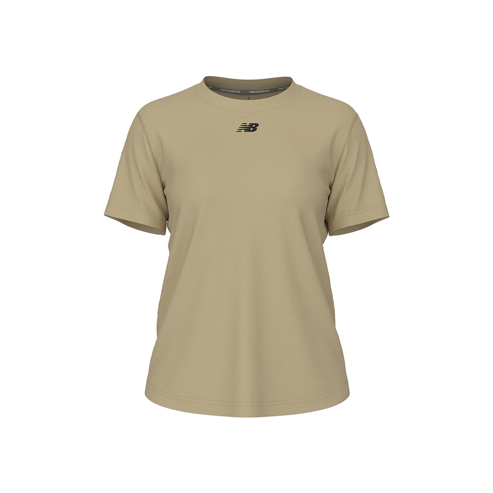 New Balance Women's Activate Tech T Shirt Gold (Front)