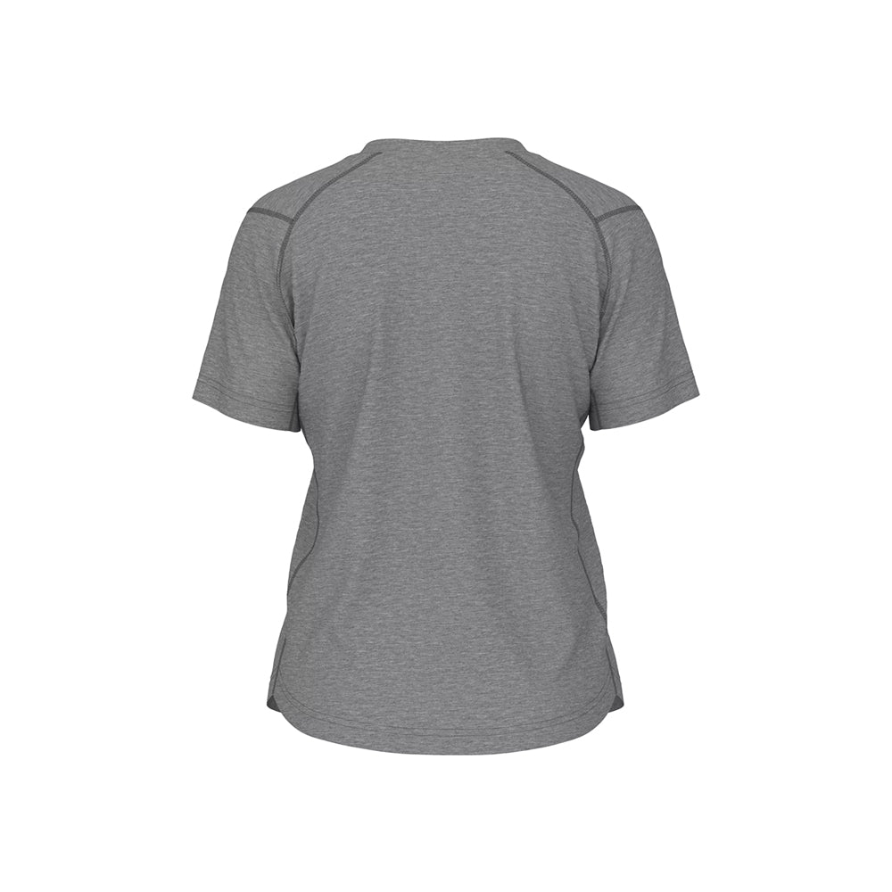 New Balance Women's Activate Tech T Shirt Heather Grey (Back)