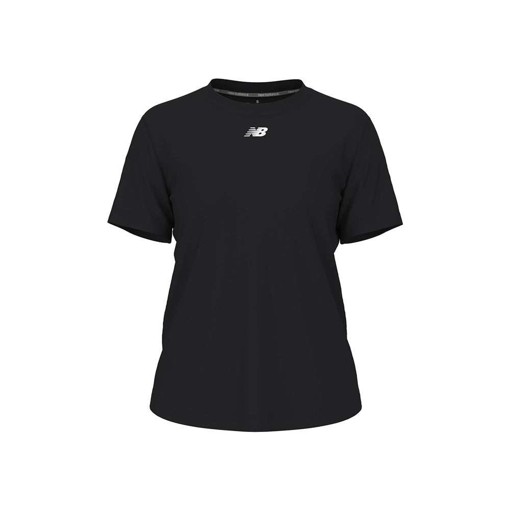 New Balance Women's Activate Tech T Shirt Team Black (Front)