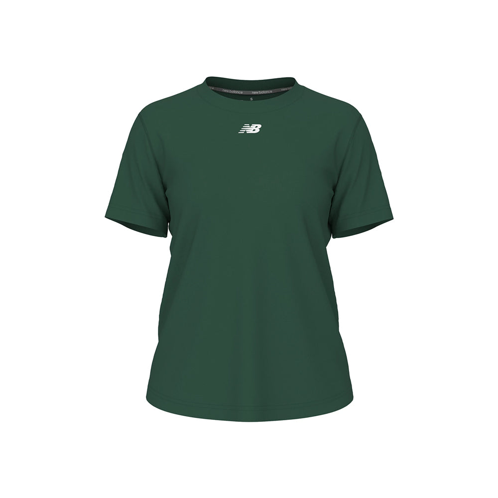 New Balance Women's Activate Tech T Shirt Team Dark Green (Front)