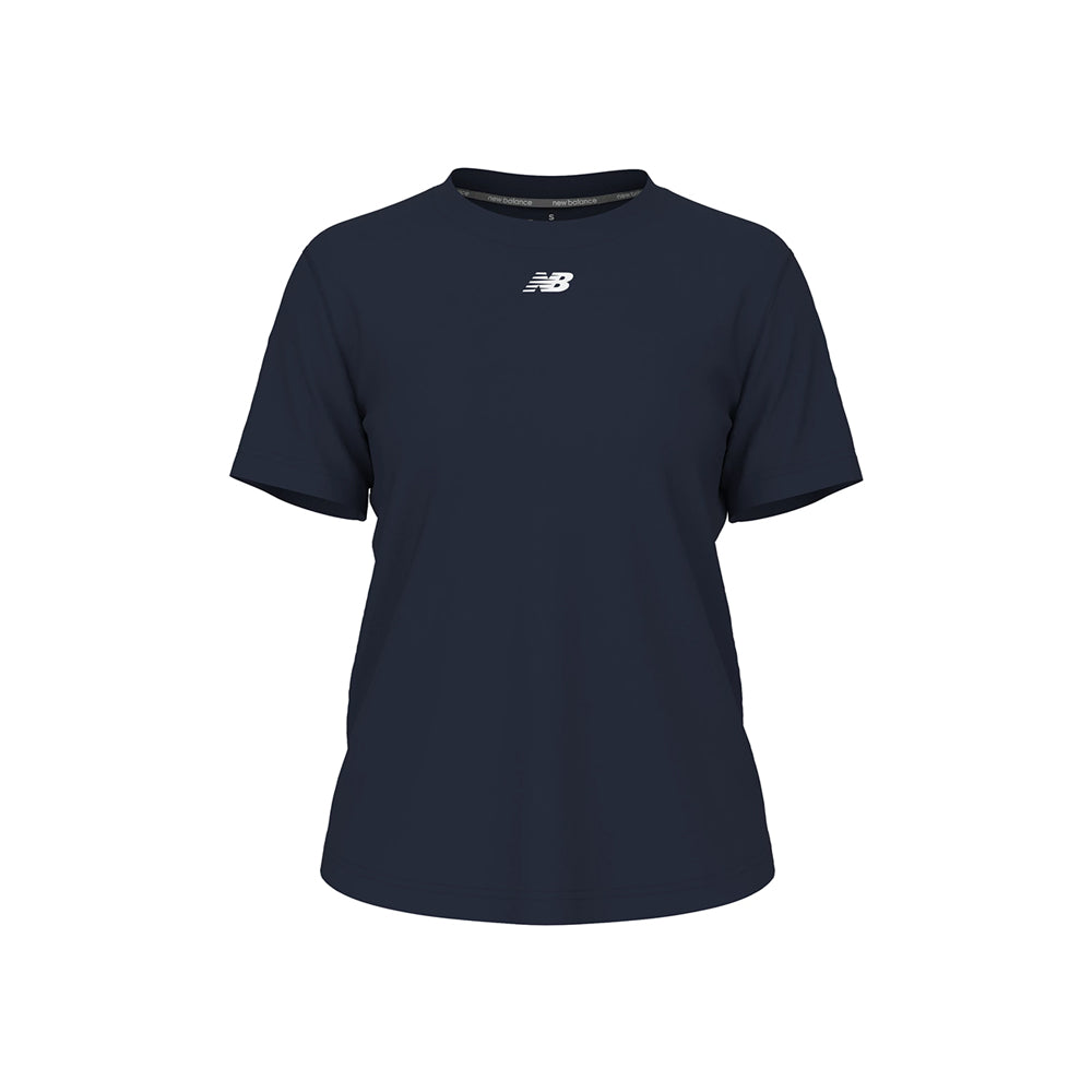 New Balance Women's Activate Tech T Shirt Team Navy (Front)