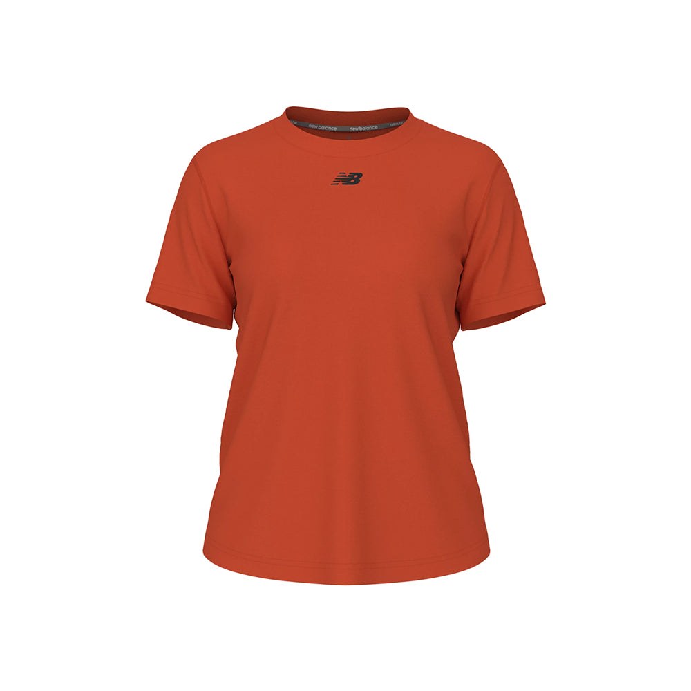 New Balance Women's Activate Tech T Shirt Team Orange (Front)