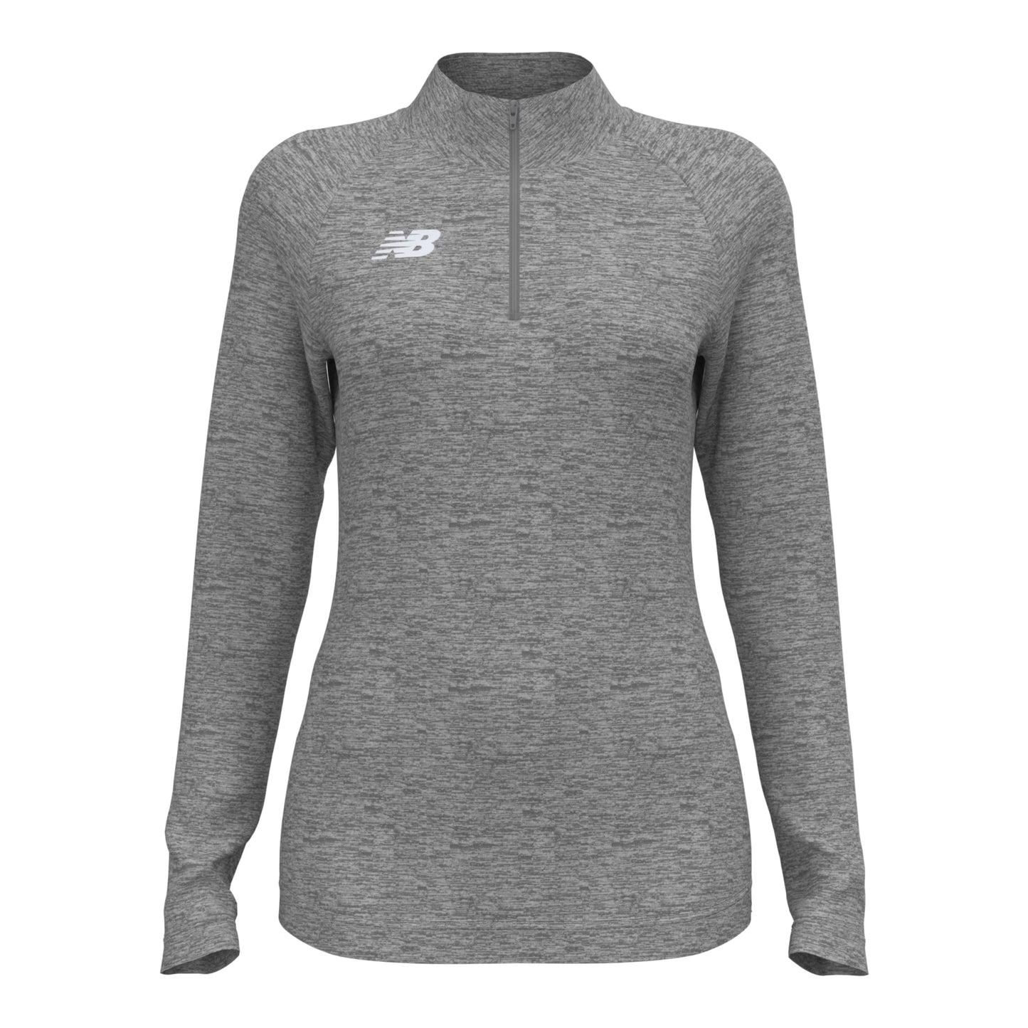 New Balance Women's Athletics Half Zip 2.0 Heather Grey (Front)